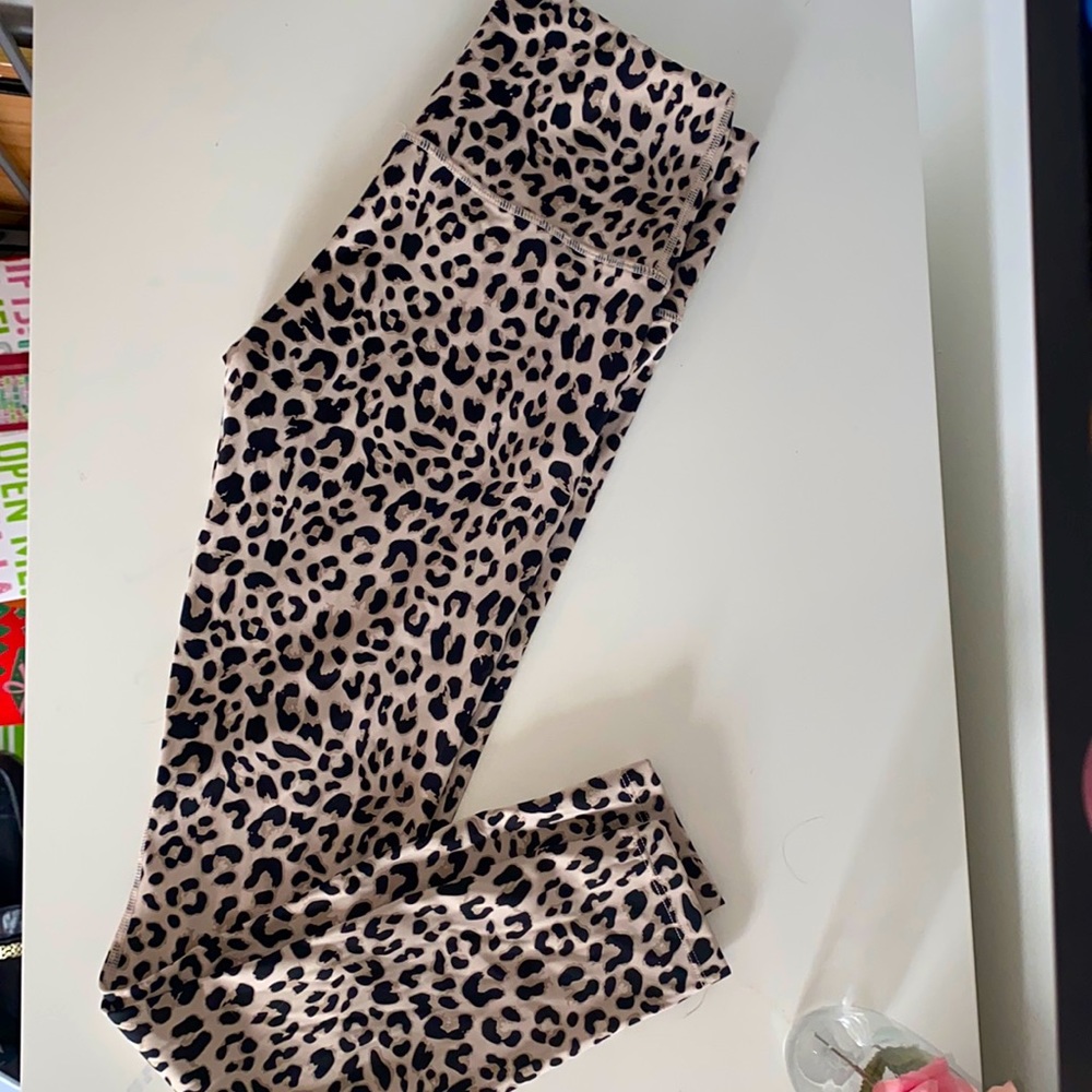 VARLEY |  full length/ high waisted cheetah print leggings | X Small